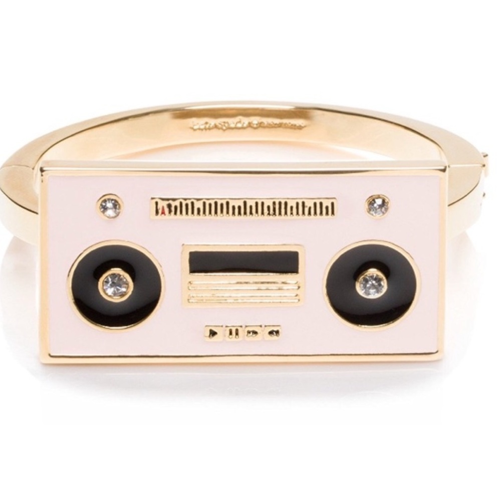 Kate Spade Gold and Black Boombox Bangle